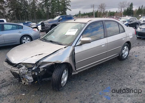 2003 Honda Civic Hybrid из США, поврежденный, VIN JHMES96623S023111